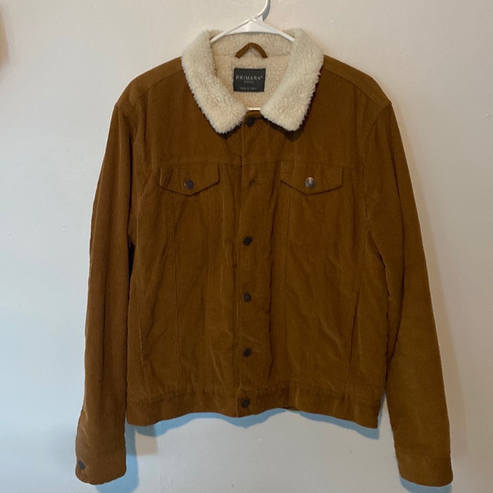 Corduroy/shearling jacket